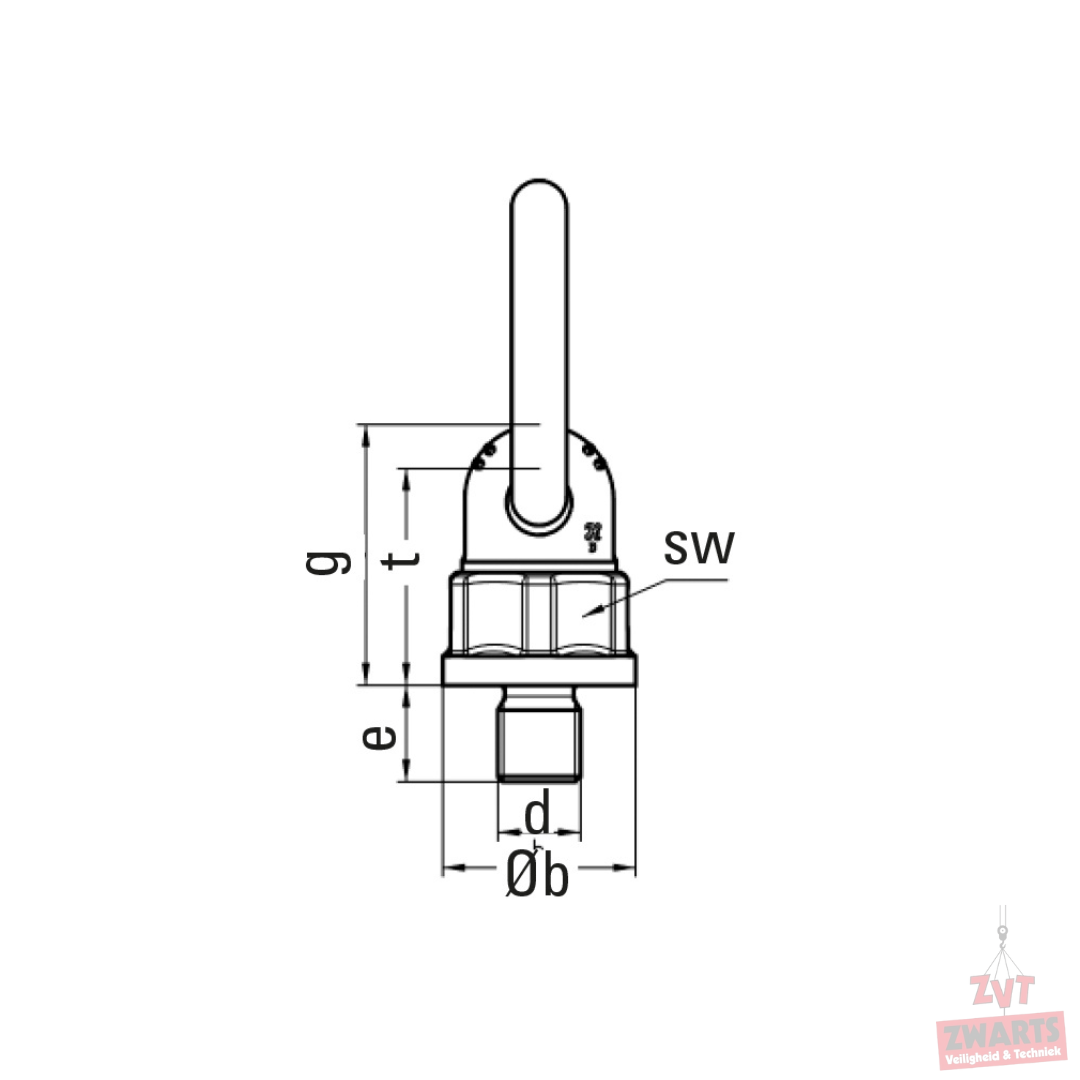 Draaibaar Hijsoog - Theipa Point 20 ton